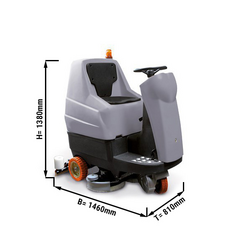 Maşină automată de curăţat şi aspirat podele  / putere 3780 m2/oră