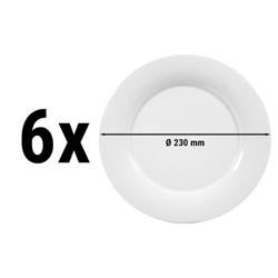 (6 pezzi) SELTMANN WEIDEN | Piatto - piano - Ø 230 mm - Bianco/Semplice