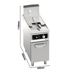 Gasfriteuse - 18 liter - 14kW - Digitaal - Indirecte verwarming - met aftapkraan - incl. onderstel