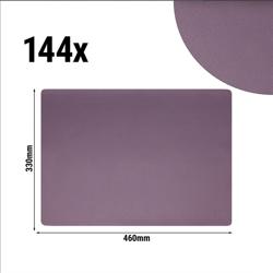 (144 Stück) Tischsets James - in eleganter Lederoptik - 700g/m² - 33x46cm - Aubergine