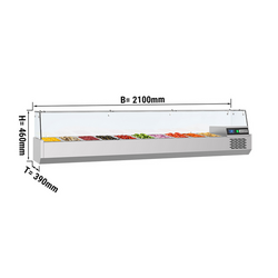 Soğutmalı teşhir ünitesi PREMIUM- 2100x390 mm - 10 x GN 1/3