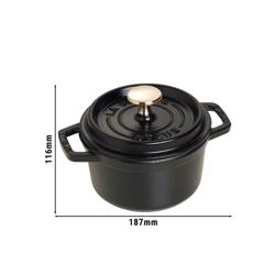 STAUB | Mini Cocotte Round Enamelled Cast Iron Casserole Dish – Ø 140 mm – Black