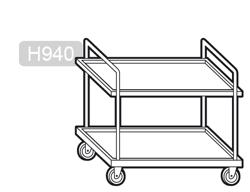 Servierwagen - 1000x600mm - mit 2 Abstellflächen