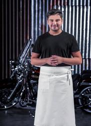 (5 bucăți) Șorț bistro - alb - lungime: 90 cm