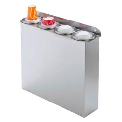 (4 uds) Dispensador de vasos & Dispensador de tapas - Plástico - Regulable Ø62-98mm - Versión de pared