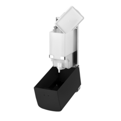 AIR-WOLF | Zeep & desinfectie dispenser met drukknop - 800ml - Roestvrij staal - Zwart