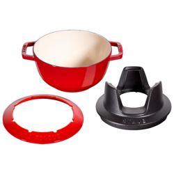 STAUB | SPECIALITIES - Fondue készlet - Ø 200mm - öntöttvas - cseresznye piros