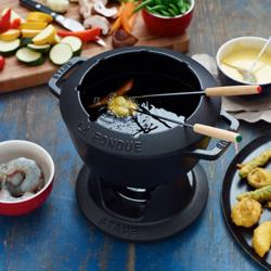 STAUB | SPECIALITIES- Fondue set - Ø 200mm - Gietijzer - Zwart