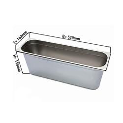 Contenitore GN in acciaio inox 2/4 - Altezza: 150 mm