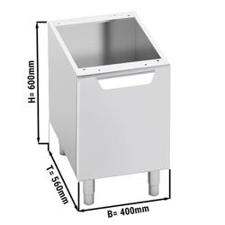 Onderstel - 400x560x(H)600mm - met deur(en) | deur links | RVS - voor baklijn - passend voor LORENZO 700
