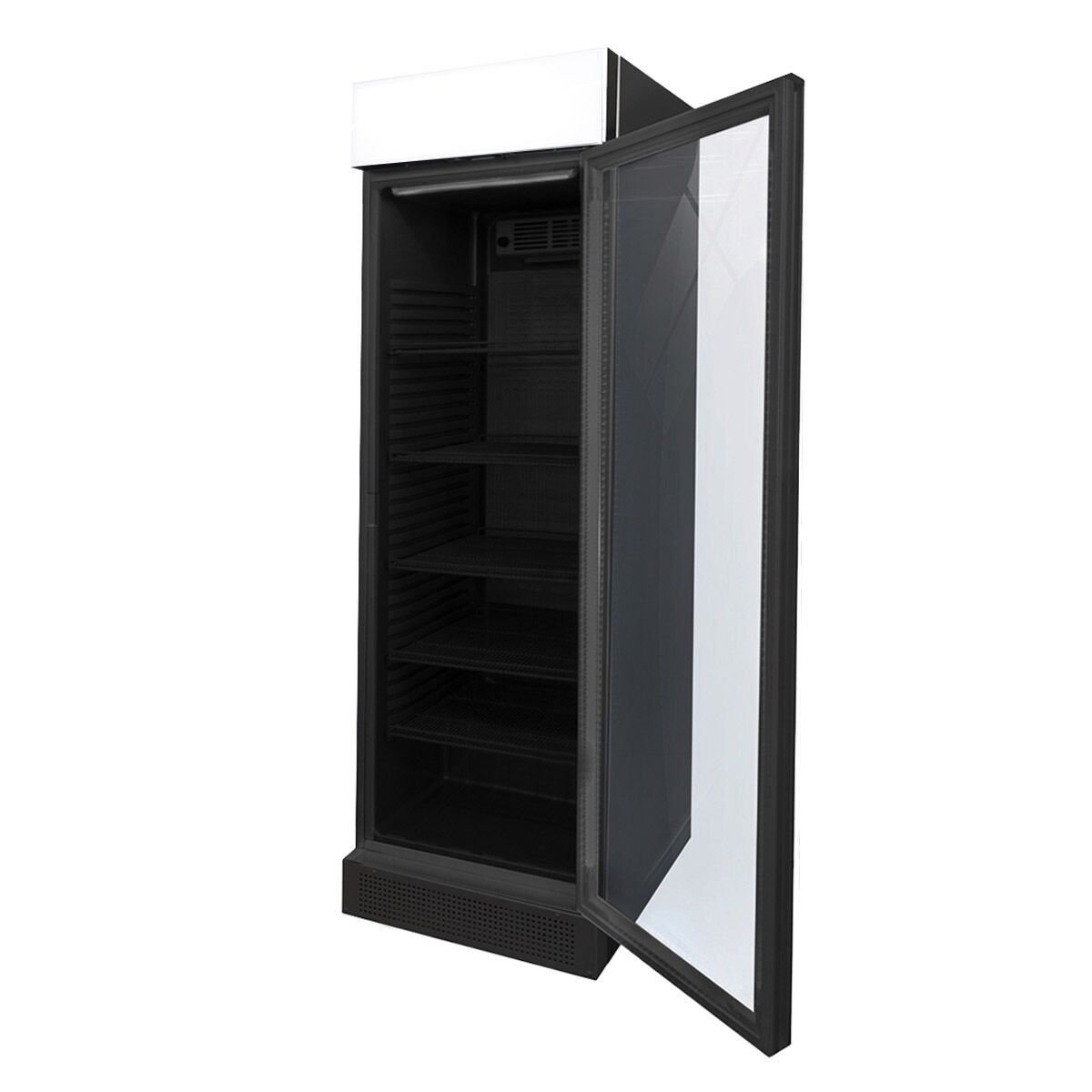 Getränkekühlschrank - 345 Liter - rahmenloses Design - 1 Glastür & farbigem LED-Licht
