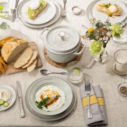 STAUB | Dining Line Ceramic Flat Plate – Ø 22 cm - White Truffle
