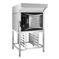 Bakkerij elektrische combisteamer - Digitaal - 5x EN 80x40 - incl. afzuigkap, onderstel & wassysteem