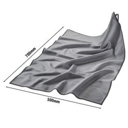 (10 τεμ.) Ποτηρόπανο μικροϊνών - Μικροΐνες 80/20 (microfiber) - 50x70 cm - γκρι