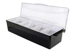 Organizator compartimente pentru ingrediente - 6 recipiente - cu capac transparent