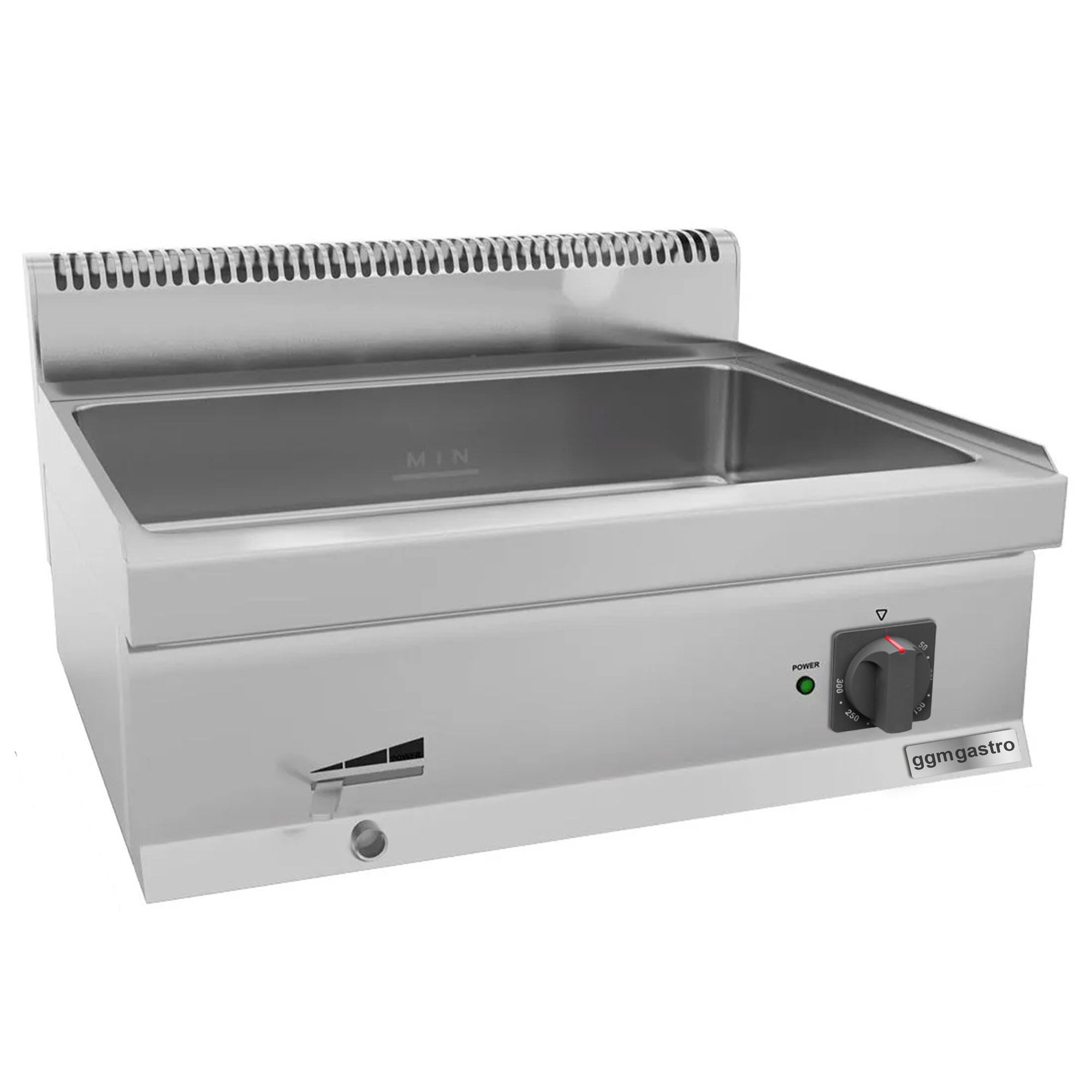 Водяная баня (Bain-marie) - Мощность: 2,4 кВт - 2x GN 1/1 или 4x GN 1/2