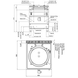 Hogedruk kookketel op gas - 100 liter - 20,9 kW - Indirecte verwarming