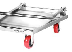 Carrello di trasporto per cestelli lavastoviglie - 600x850mm - con 1 piano di appoggio - con manico