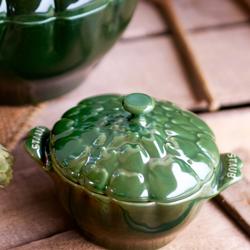 STAUB | CERAMIQUE - Kookpot - Artisjok vorm - Ø 130mm - Keramiek - Basilicumgroen