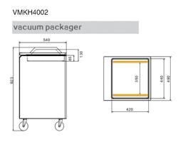 Machine sous vide à cloche – 20 m³/h – 900 watts