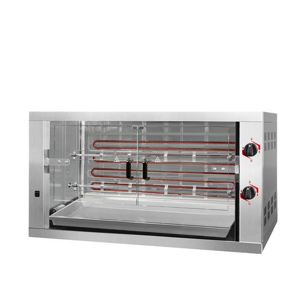 Commercial Electric Chicken Rotisserie Oven - 9.6kW - with 2 Skewers for up to 12 chickens