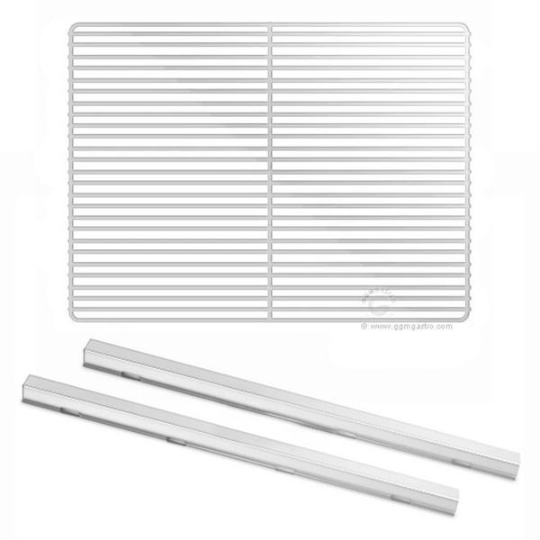 RVS rails en rooster - 1050x410mm - voor BGI, BKGI, BKI, BTGI, BZI & POI (diepte 800mm) - zeer hoge draagkracht