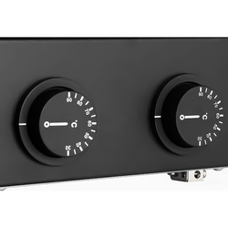 Warmhoudvitrine - 650mm - met 2 planken - Zwart