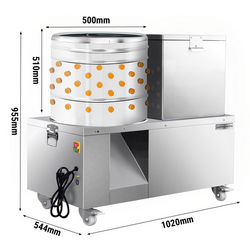 2-in-1 plukmachine en broeiketel voor pluimvee - Trommel Ø 60 cm