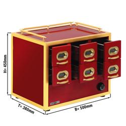 Warmhoudladen - 2x3 lades - voor amandelen en noten