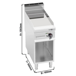 Grelha elétrica - lisa - com acabamento brilhante (5,7 kW)