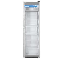 LIEBHERR | Vitrine réfrigérée à boissons PREMIUM - 441 litres - Avec 1 porte en verre et afficheur publicitaire - Gris       