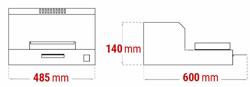 Förseglingsmaskin - värmeyta: 385 x 125 mm