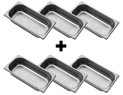 Stainless steel Container GN 1/3 - perforated - Height: 65mm
