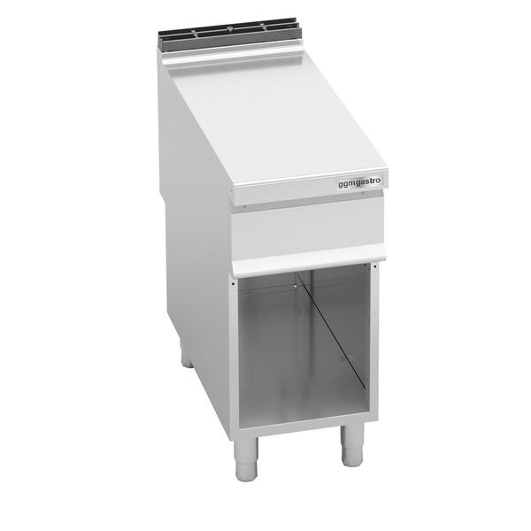 قاعدة محايدة - 900 عميق - Lorenzo 900 - 400x900mm | ارتفاع: 967 mm - قواعد مفتوحة | ستانلس ستيل AISI 304 | حافة خلفية