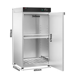 Tányér melegentartó szekrény - fűtött - 750 W - 60 tányér