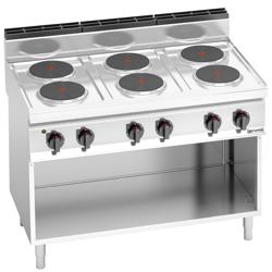 Κουζίνα Ηλεκτρική - 15,6 kW - 6 Εστίες Στρογγυλές