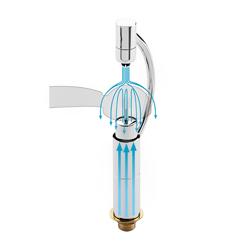 Duche para porcionador 81x98x249mm com válvula antirretorno integrada incl. prato coador