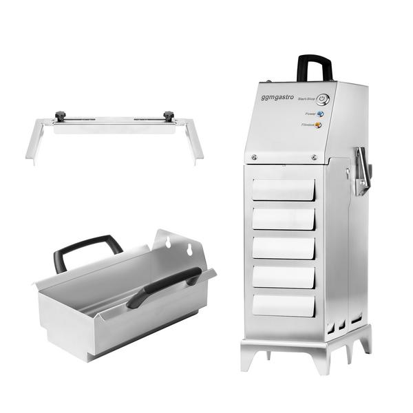 Mobiele frituurolie filtermachine - 50 liter/minuut - RVS - 160x260x440mm - met automatische filtratie - voor max. 20 liter friteuse