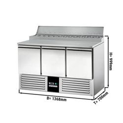 Zubereitungstisch Mini PREMIUM - 1370mm - für 8x GN 1/6 - 3 Türen