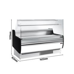 Banco gastronomia professionale - 1622x953mm - Ventilata - 178 L - Vetro dritto - Pannello frontale Bianco - con 2 porte - con 1 ripiani