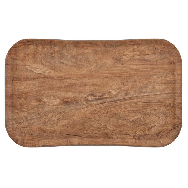 (12 pieces) CAMBRO | CENTURY™ Fibreglass Serving Tray – GN 1/1 530×325 mm – Olive Brown Wood Effect