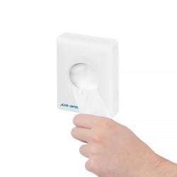 AIR-WOLF | Washroom Sanitary Bag Dispenser – Wall-Mounted – ABS – 25-Bag Capacity – White