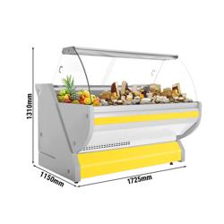 Kühl-/ Fleischtheke - 1700mm - Gelb - mit Fleischlicht & beleuchteter Frontblende