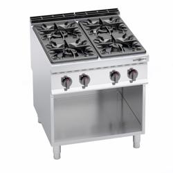 Gas Hob - 34.5kW - 4 burners - with open base shelf