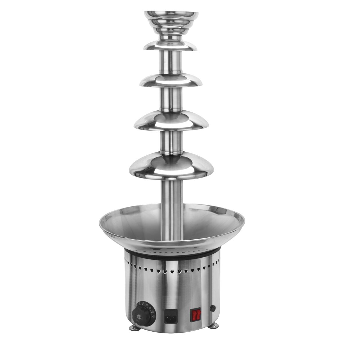 Fontaine à chocolat PROFESSIONNELLE - Inox - 5 étages - Capacité 6kg - Hauteur 700mm - 280W