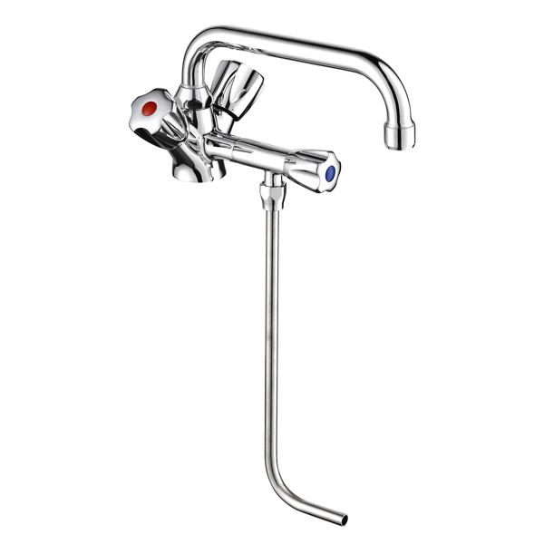 Single hole mixer tap - with 1 Bottom rinse tube & 1 swivel tap