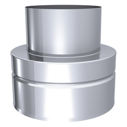 Transition pipe - double-walled to single-walled - Ø 200 mm
