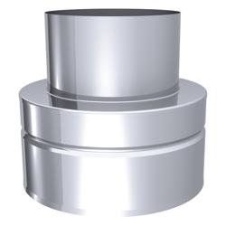 Adaptor - Twin Wall to Single Wall - in Stainless Steel - Ø 400 mm