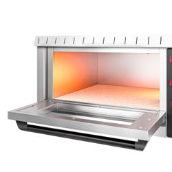 Electric Deck Pizza Oven - Single Deck - 4 - Ø 20cm (8") - 230V Single Phase - Mechanical Controls - Black - up to 350°C