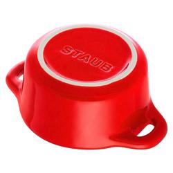 STAUB | CERAMIQUE - طقم طناجر كوكوت - 4 قطع - بقطر 100 مم - سيراميك - أحمر كرزي